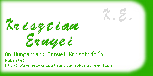 krisztian ernyei business card